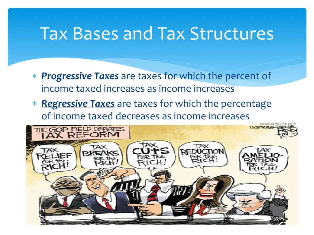 tax bases and tax structures 1