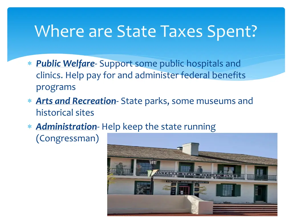 where are state taxes spent 1