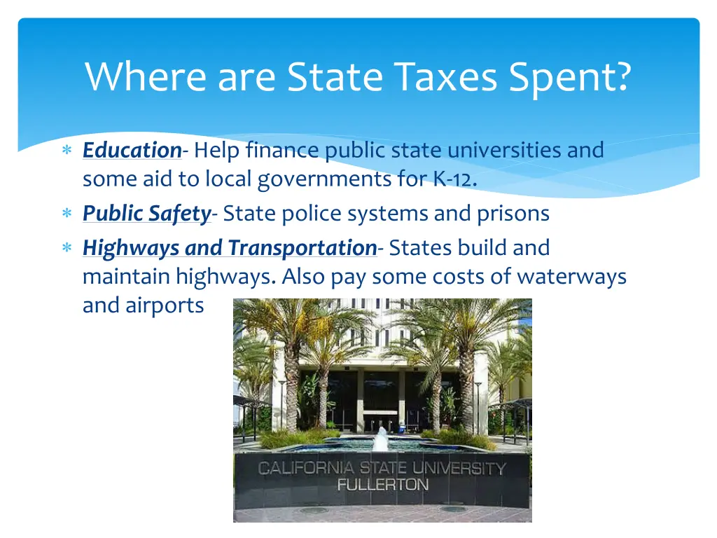 where are state taxes spent