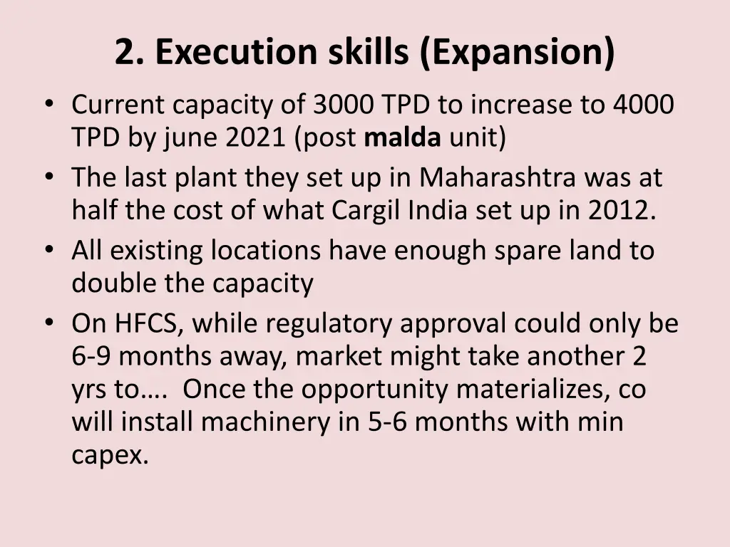 2 execution skills expansion current capacity