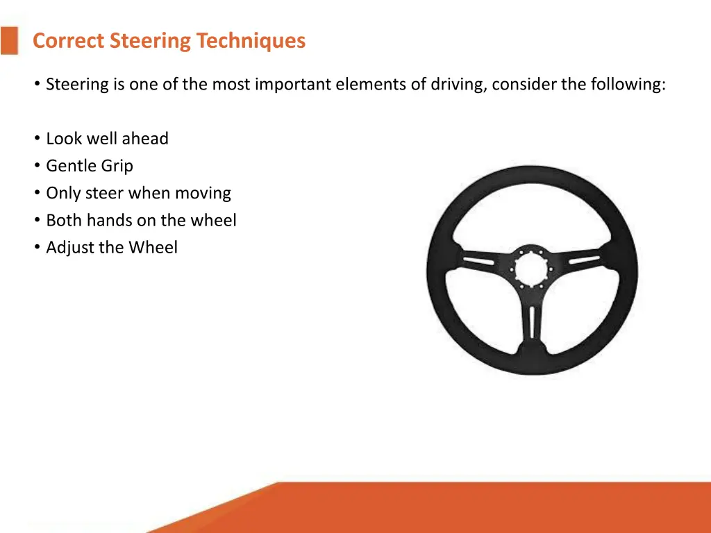 correct steering techniques