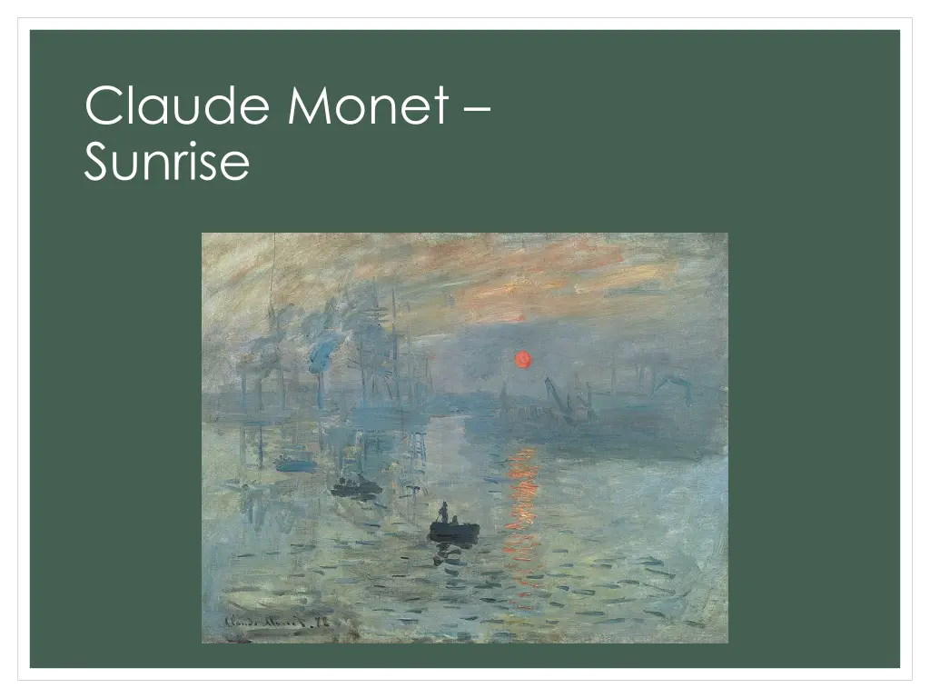 claude monet sunrise