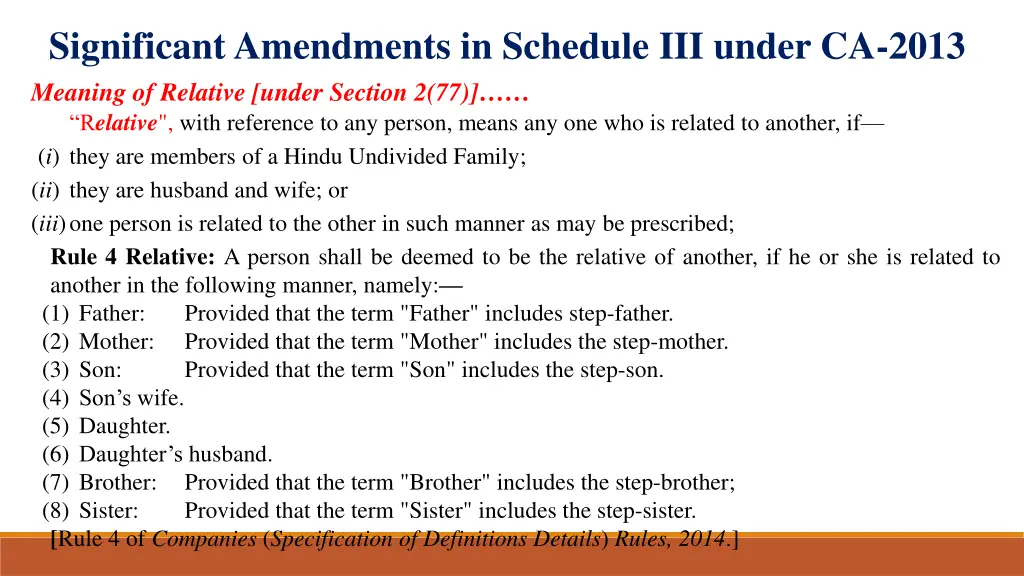 significant amendments in schedule iii under 11