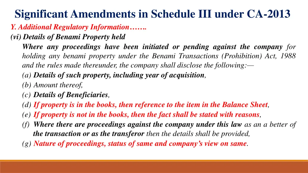 significant amendments in schedule iii under 14