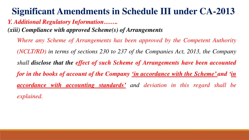 significant amendments in schedule iii under 19