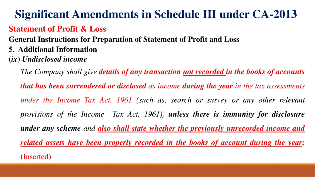 significant amendments in schedule iii under 23