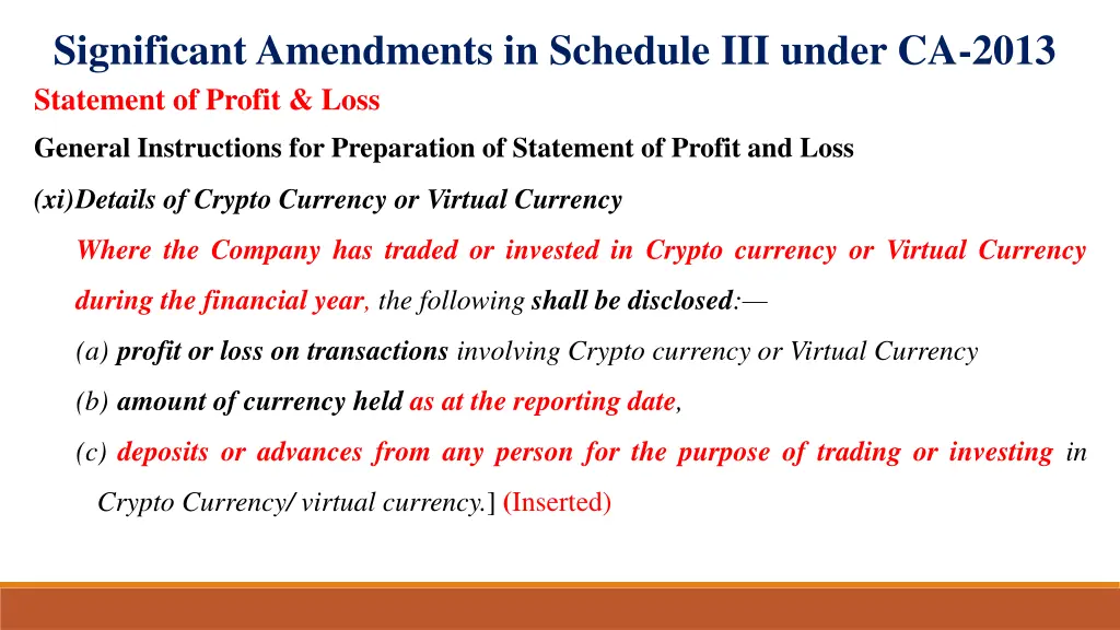 significant amendments in schedule iii under 25