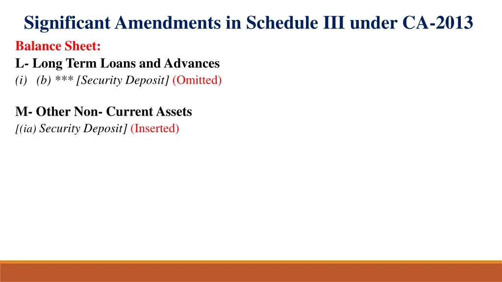 significant amendments in schedule iii under 4