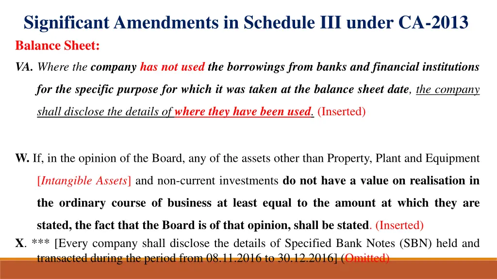 significant amendments in schedule iii under 6