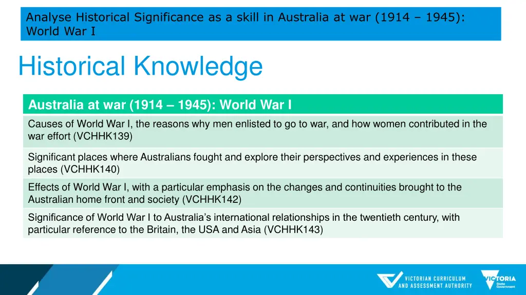 analyse historical significance as a skill