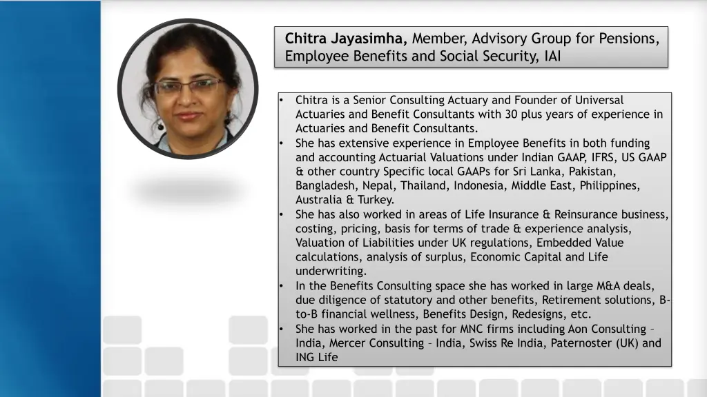 chitra jayasimha member advisory group