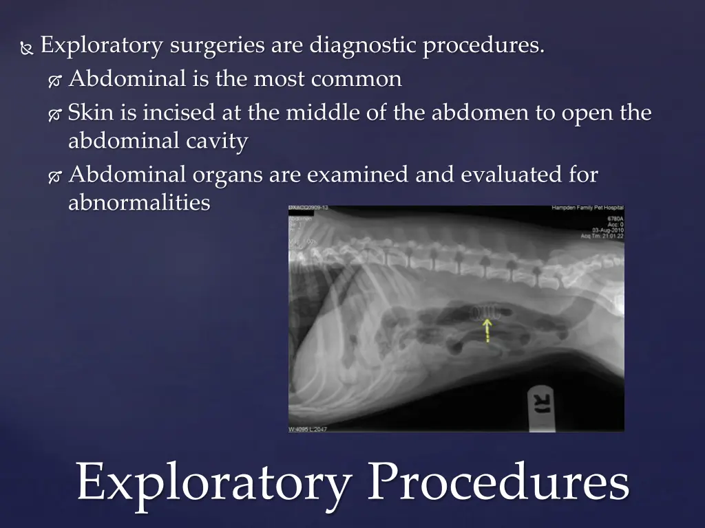 exploratory surgeries are diagnostic procedures