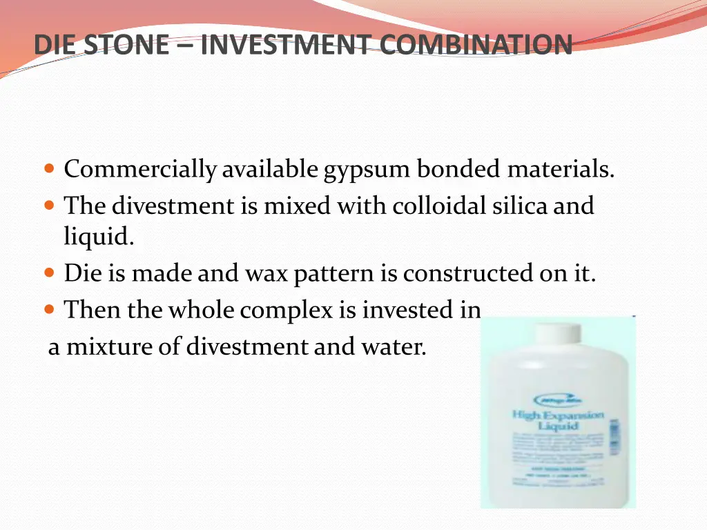 die stone investment combination