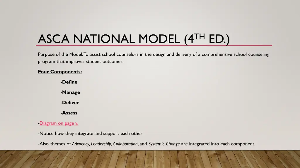 asca national model 4 th ed