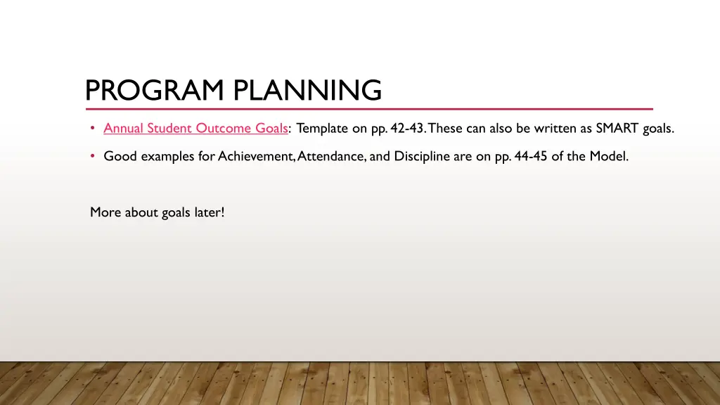 program planning 1