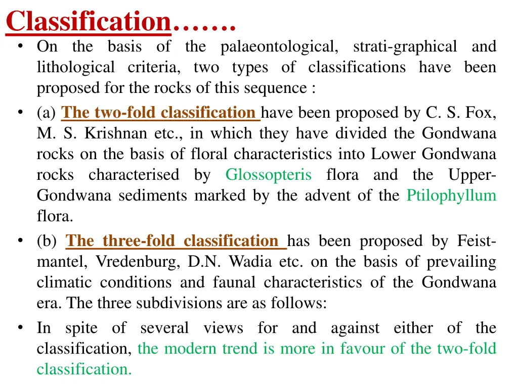 classification on the basis