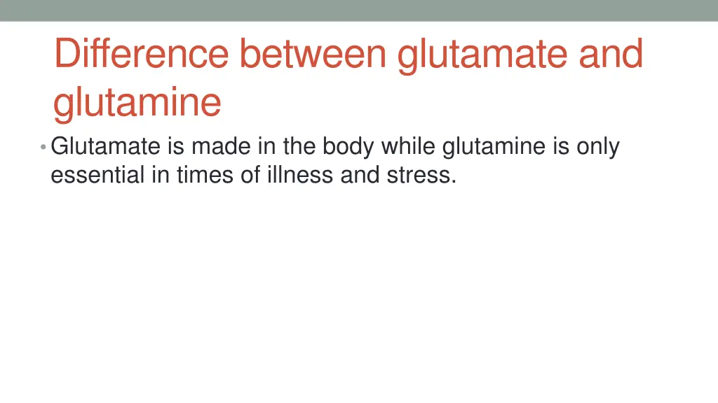 difference between glutamate and glutamine 1