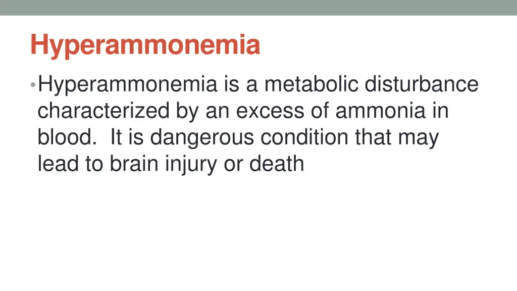 hyperammonemia