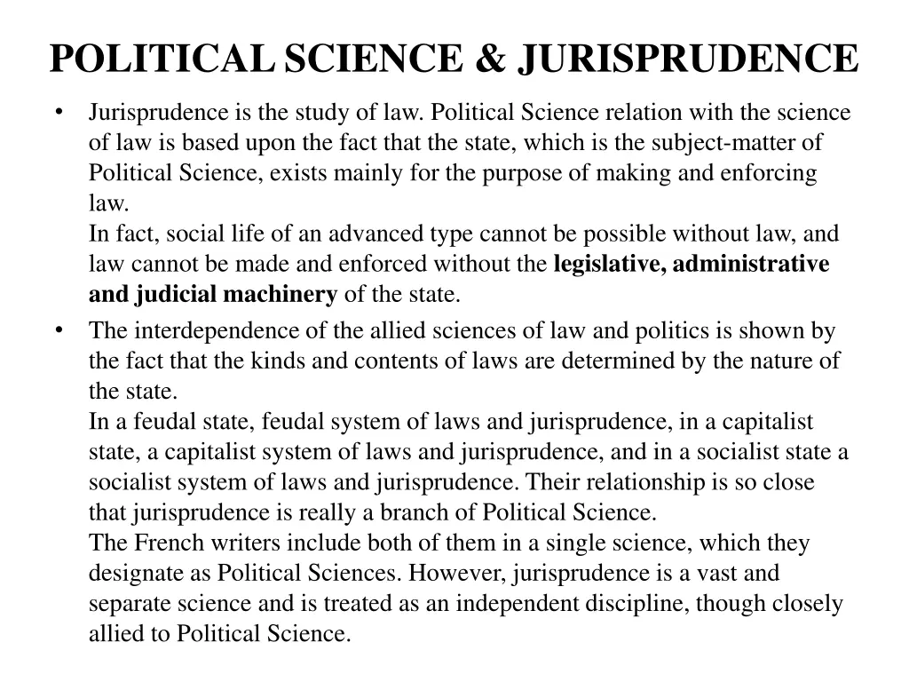 political science jurisprudence