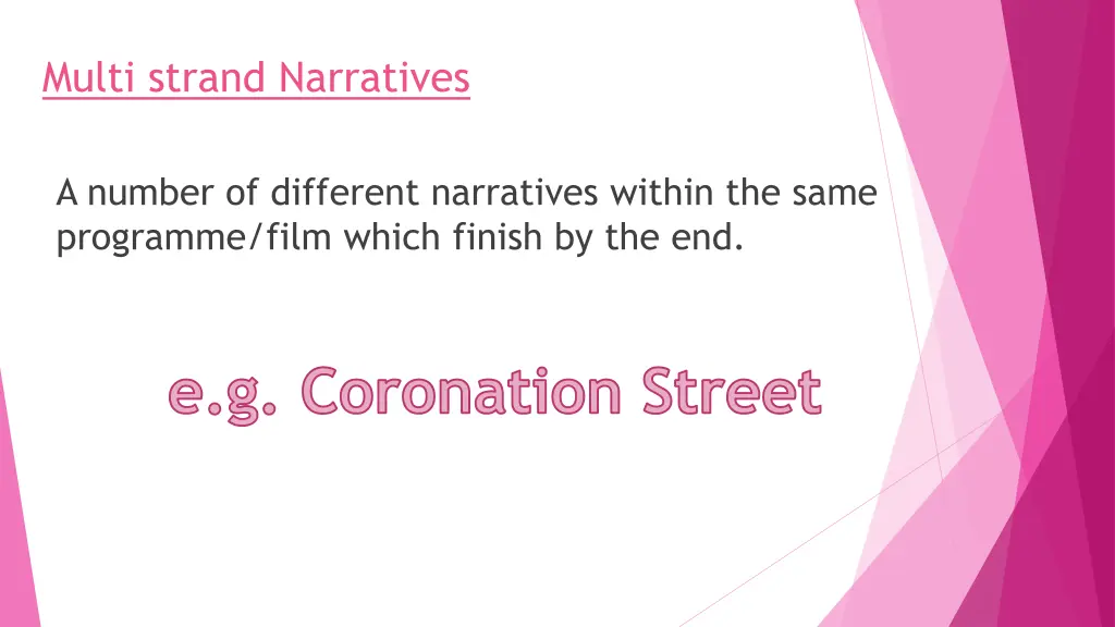 multi strand narratives