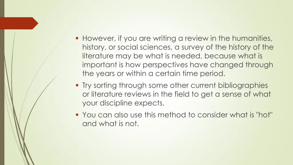 however if you are writing a review