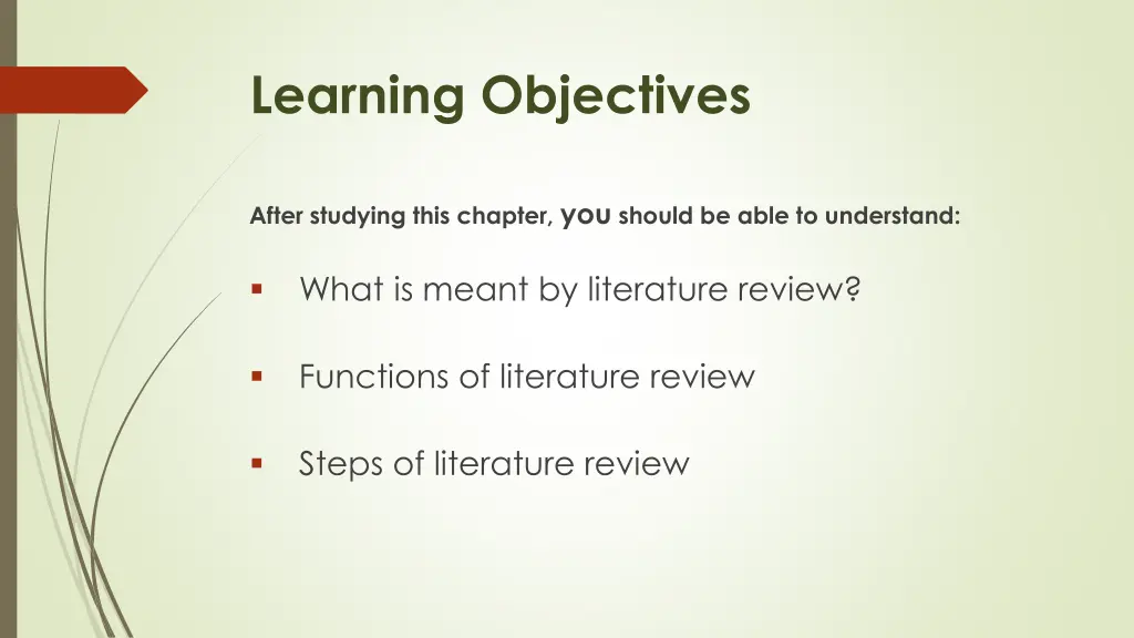 learning objectives