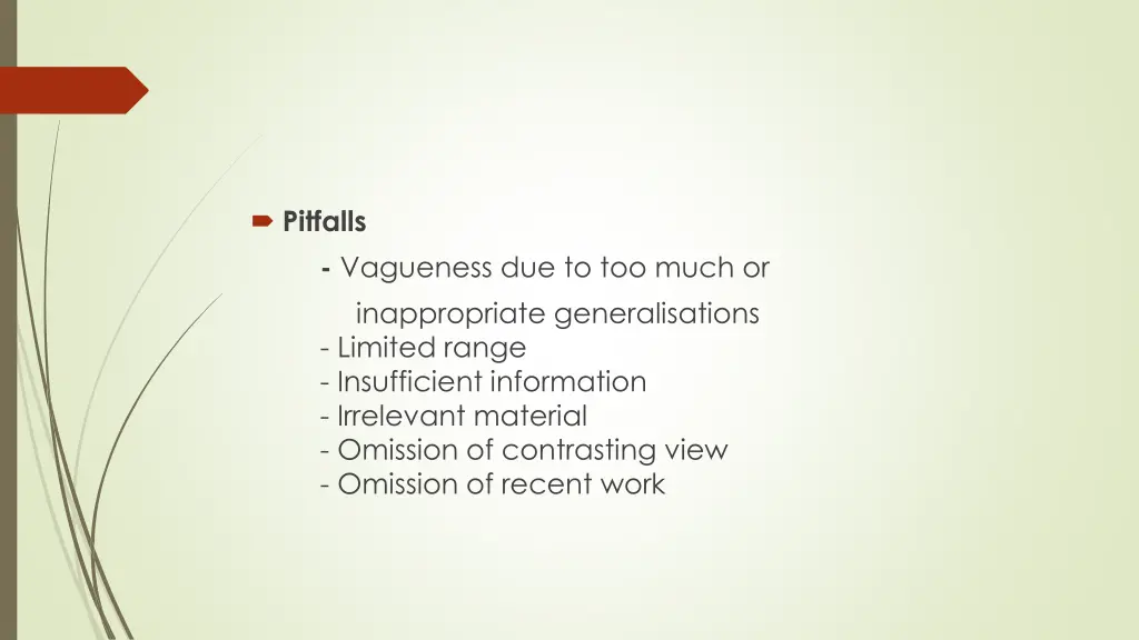 pitfalls