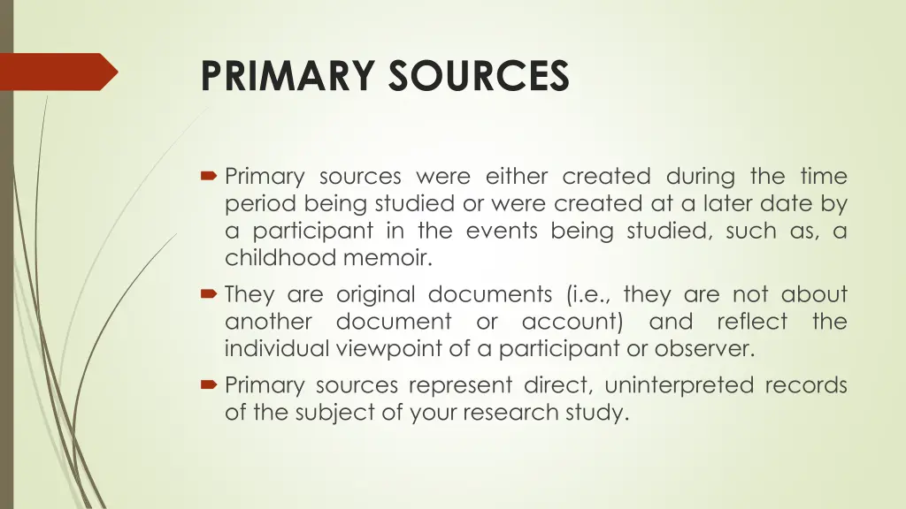 primary sources