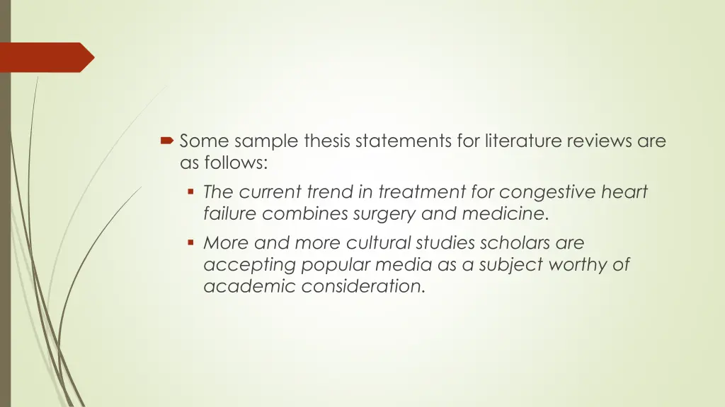 some sample thesis statements for literature