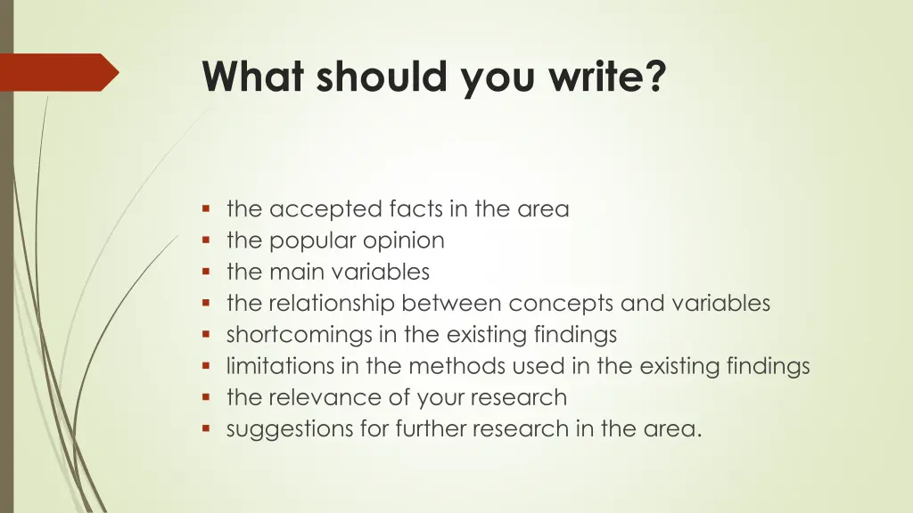 what should you write