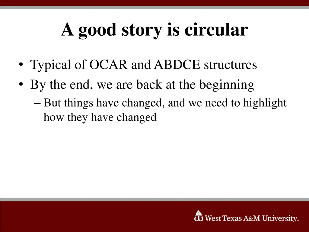 a good story is circular