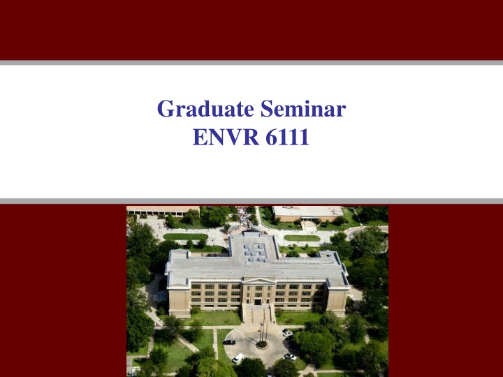 graduate seminar envr 6111