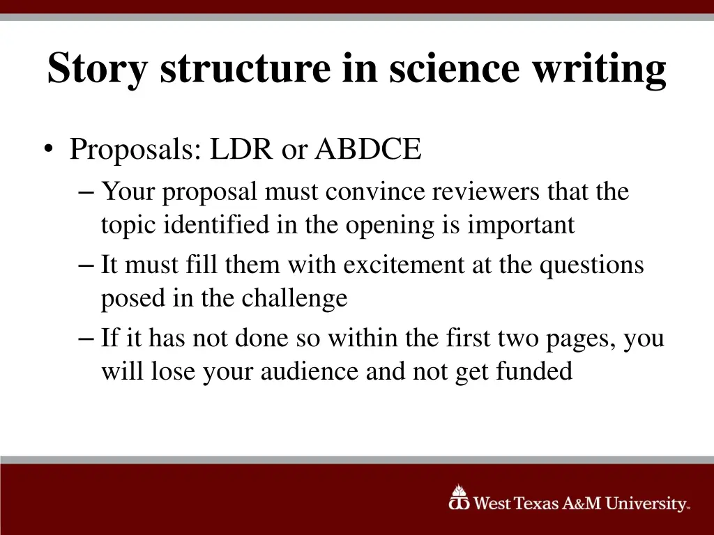 story structure in science writing 2