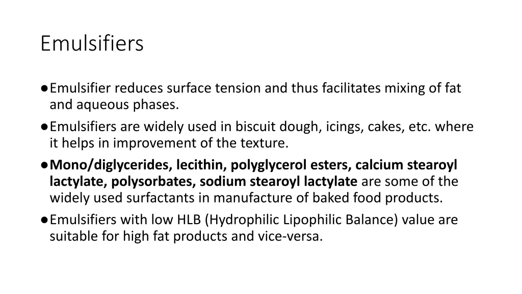 emulsifiers