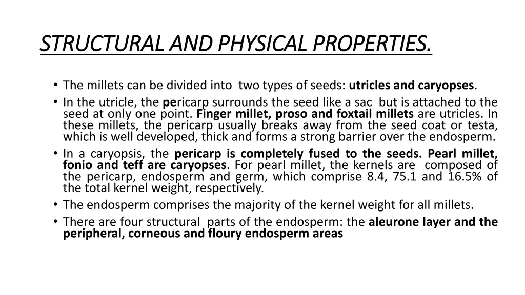 structural and physical properties structural