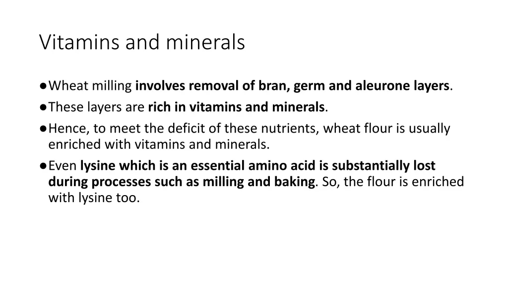 vitamins and minerals