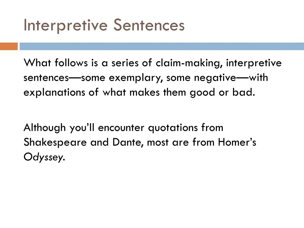 interpretive sentences 1