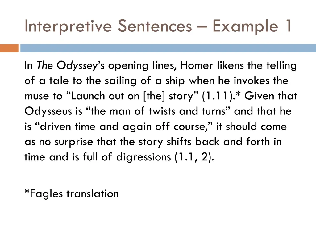 interpretive sentences example 1