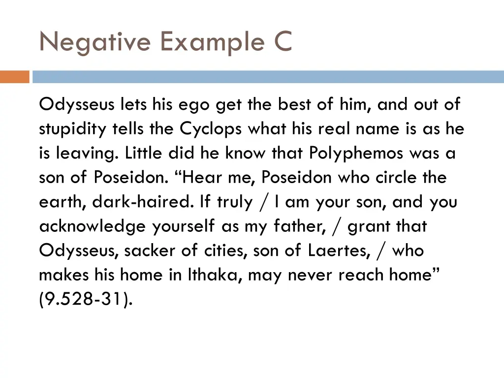 negative example c