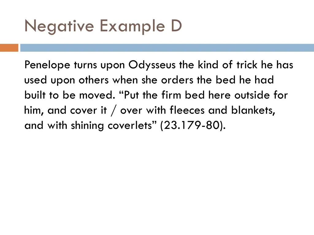 negative example d