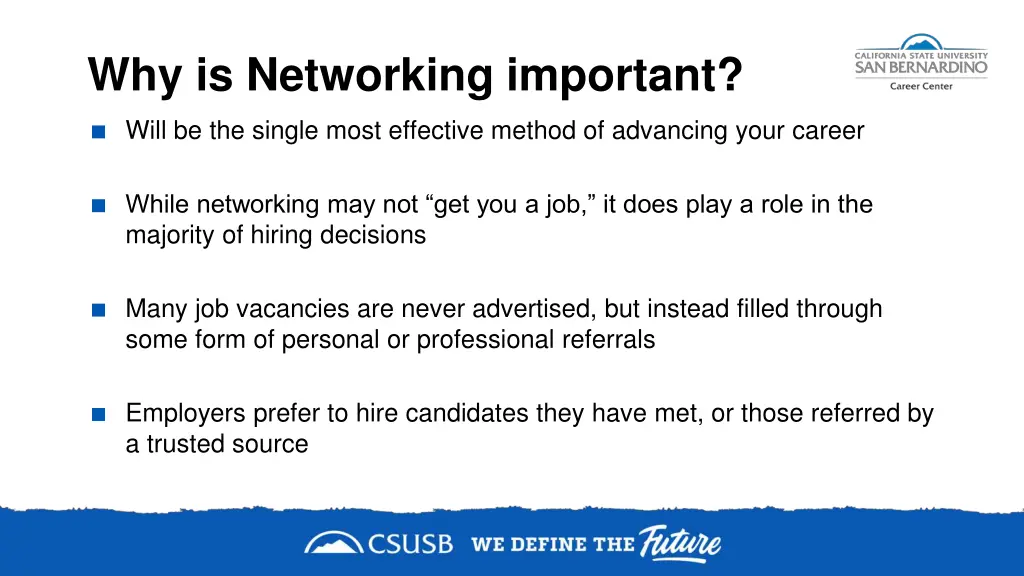 why is networking important