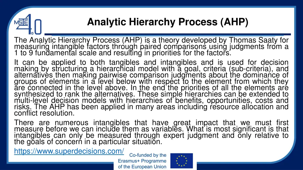 analytic hierarchy process ahp