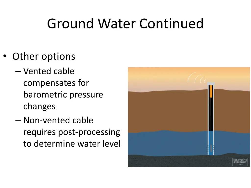 ground water continued