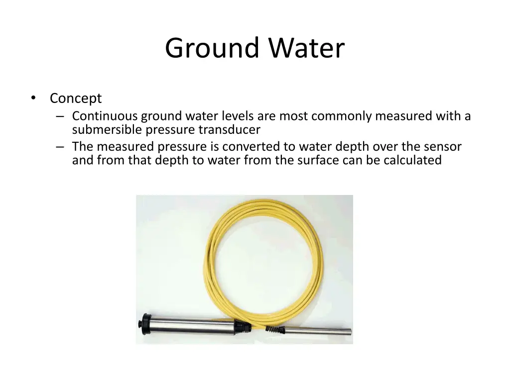 ground water