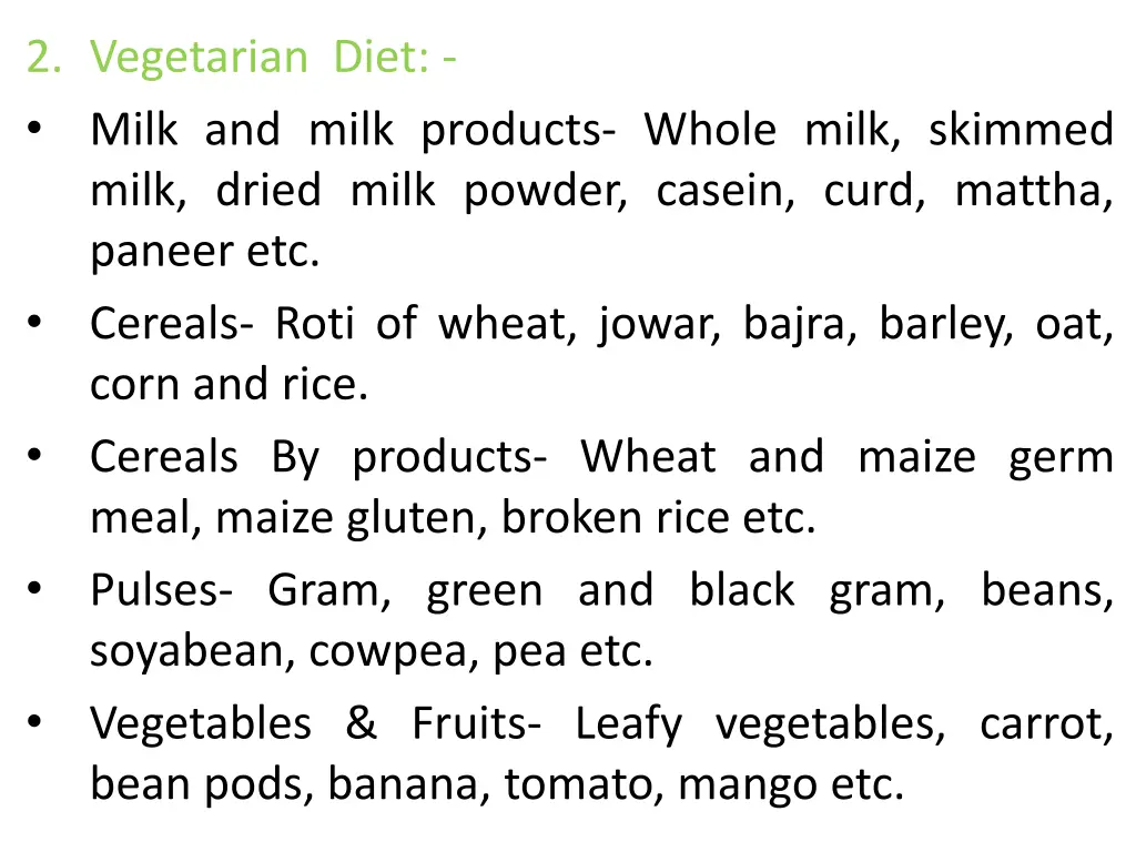 2 vegetarian diet milk and milk products whole