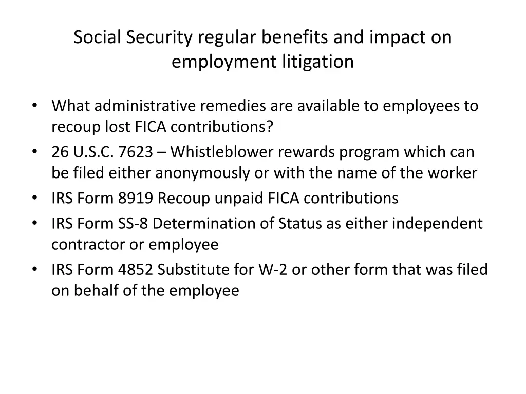 social security regular benefits and impact 2