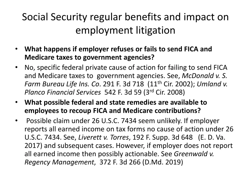 social security regular benefits and impact