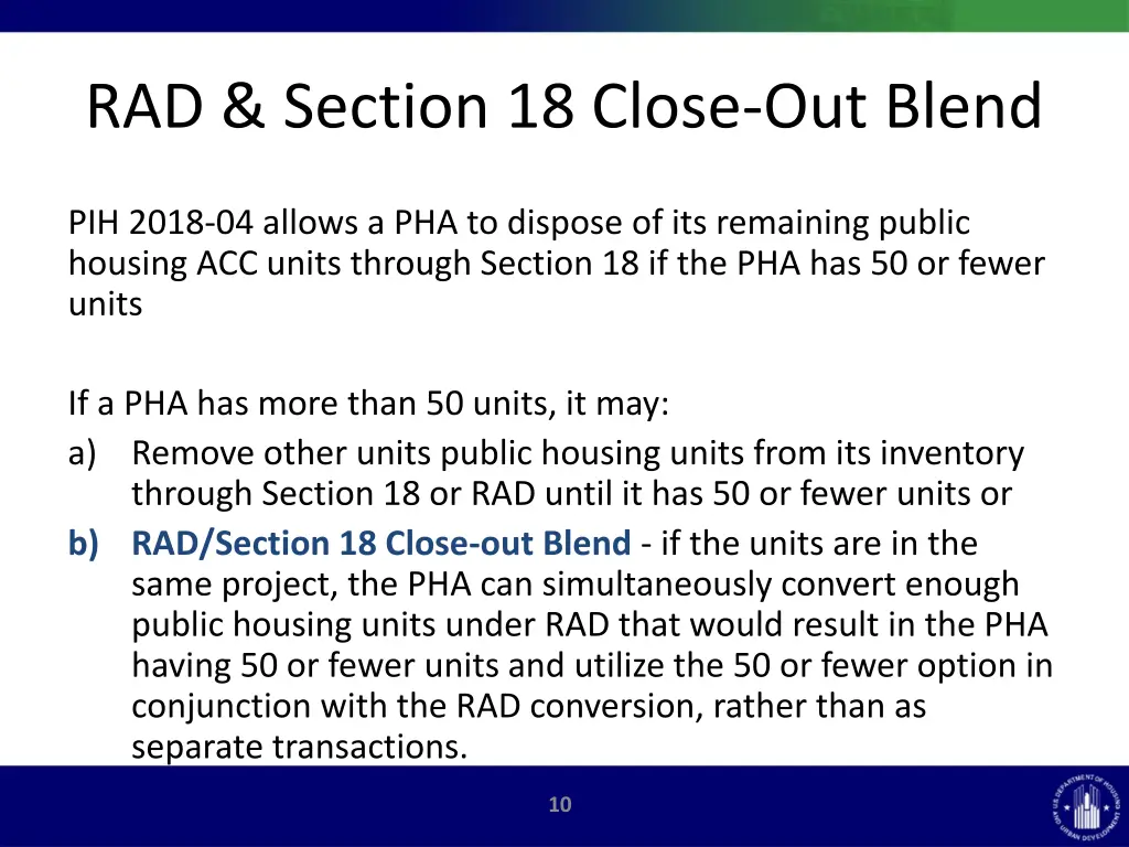 rad section 18 close out blend