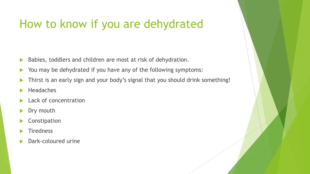 how to know if you are dehydrated