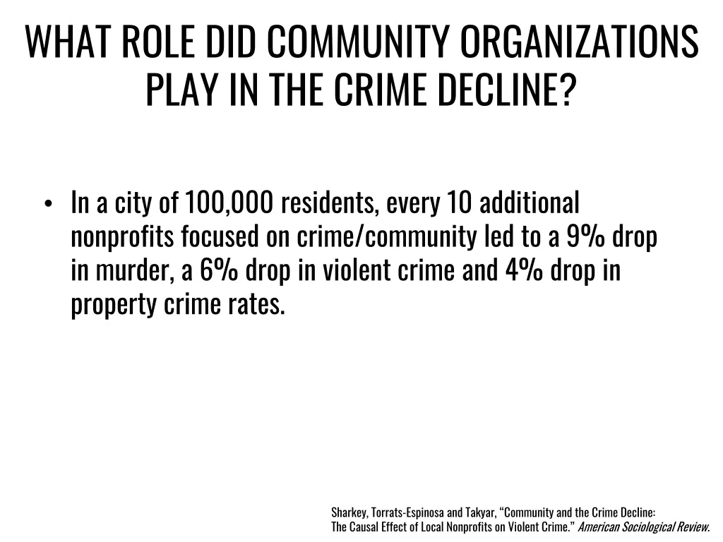 what role did community organizations play